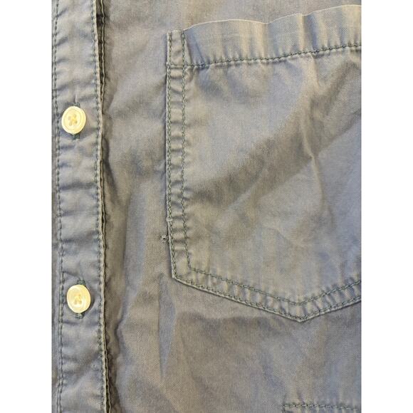 We The Free Free People Chambray Fair Isle Knit Sleeve button up Size M GUC - Picture 5 of 5